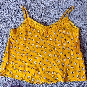 Flowey cute orange flowered dress shirt